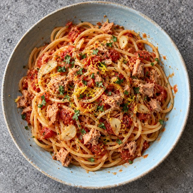 Tuna, Tomato and Lemon Spaghetti