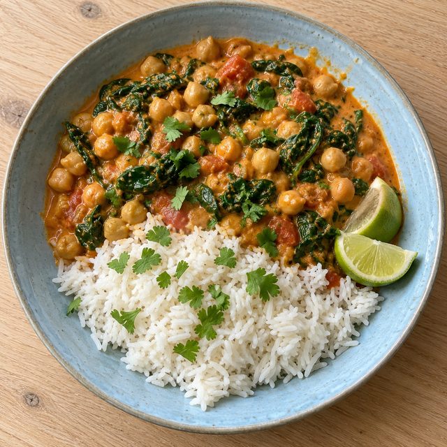 Chickpea and Spinach Coconut Curry