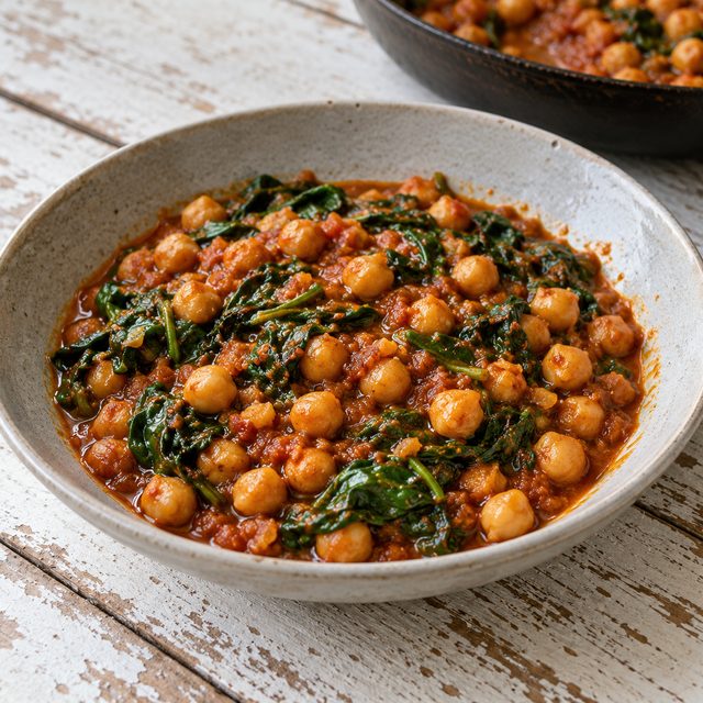 Spanish-Style Chickpeas with Spinach and Smoked Paprika