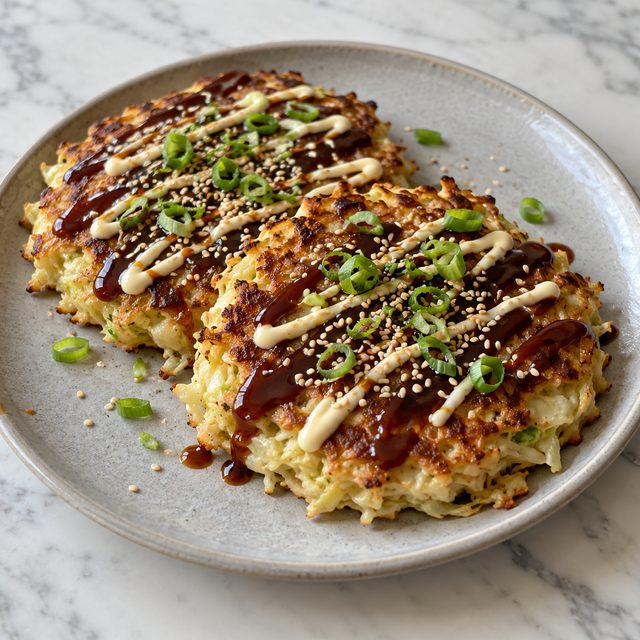 Cabbage Okonomiyaki-Style Pancakes