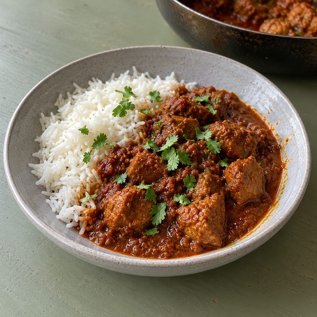 Goan-Style Pork Vindaloo with Rice