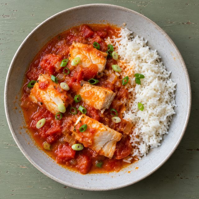 Chinese-Style Tomato Fish with Ginger and Rice