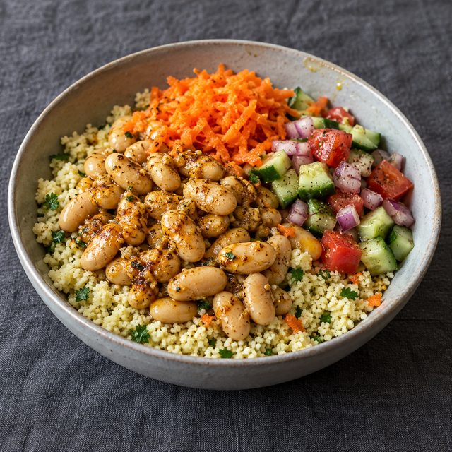 Moroccan-Spiced White Bean and Couscous Bowls