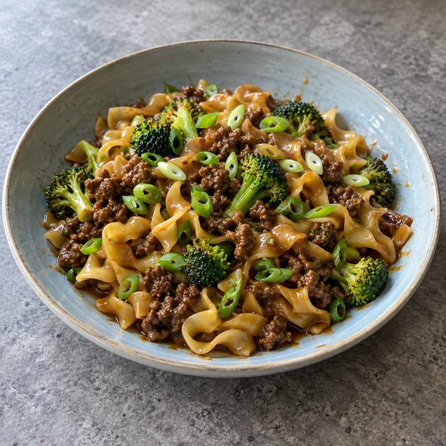 Honey-Garlic Beef and Broccoli Stir-Fry with Egg Noodles